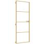 Preview: Innentür Schlank Golden 76x201,5 cm Hartglas und Aluminium