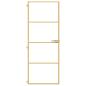 Preview: Innentür Schlank Golden 76x201,5 cm Hartglas und Aluminium