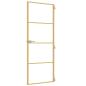 Preview: Innentür Schlank Golden 76x201,5 cm Hartglas und Aluminium