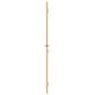 Preview: Innentür Schlank Golden 76x201,5 cm Hartglas und Aluminium