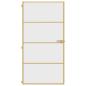 Preview: Innentür Schlank Golden 102,5x201,5 cm Hartglas und Aluminium