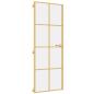 Preview: Innentür Schlank Golden 76x201,5 cm Hartglas und Aluminium