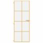 Preview: Innentür Schlank Golden 76x201,5 cm Hartglas und Aluminium