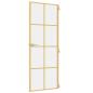 Preview: Innentür Schlank Golden 76x201,5 cm Hartglas und Aluminium