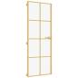 Preview: Innentür Schlank Golden 76x201,5 cm Hartglas und Aluminium
