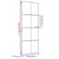 Preview: Innentür Schlank Golden 76x201,5 cm Hartglas und Aluminium
