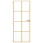 Preview: Innentür Schlank Golden 83x201,5 cm Hartglas und Aluminium