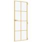 Preview: Innentür Schlank Golden 83x201,5 cm Hartglas und Aluminium