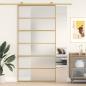 Preview: ARDEBO.de - Schiebetür Golden 102,5x205 cm Matt ESG-Glas und Aluminium