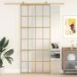 Preview: ARDEBO.de - Schiebetür Golden 90x205 cm Matt ESG-Glas und Aluminium