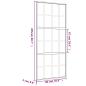 Preview: Schiebetür Golden 90x205 cm Matt ESG-Glas und Aluminium