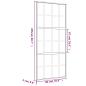 Preview: Schiebetür Golden 90x205 cm Matt ESG-Glas und Aluminium