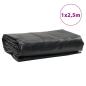 Preview: Abdeckplane Schwarz 1x2,5 m 650 g/m²