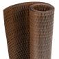 Preview: Balkon-Sichtschutz Braun und Schwarz 400x80 cm Poly Rattan