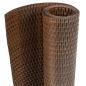 Preview: Balkon-Sichtschutz Braun und Schwarz 500x100 cm Poly Rattan