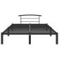 Preview: Bettgestell Schwarz Metall 140x200 cm