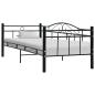 Preview: ARDEBO.de - Tagesbett-Rahmen Schwarz Metall 90×200 cm
