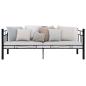 Preview: Tagesbett-Rahmen Schwarz Metall 90×200 cm