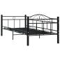 Preview: Tagesbett-Rahmen Schwarz Metall 90×200 cm