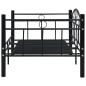 Preview: Tagesbett-Rahmen Schwarz Metall 90×200 cm
