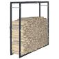 Preview: ARDEBO.de - Brennholzregal Schwarz 100×25×100 cm Stahl