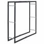 Preview: Brennholzregal Schwarz 100×25×100 cm Stahl