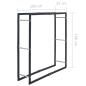 Preview: Brennholzregal Schwarz 100×25×100 cm Stahl