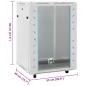 Preview: 15U Netzwerkschrank auf Rollen 19" IP20 60x45x86 cm