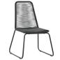 Preview: 5-tlg. Garten-Essgruppe PVC Rattan Schwarz