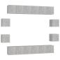 Preview: 10-tlg. TV-Schrank-Set Betongrau Holzwerkstoff