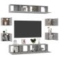 Preview: 8-tlg. TV-Schrank-Set Betongrau Holzwerkstoff