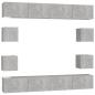 Preview: 8-tlg. TV-Schrank-Set Betongrau Holzwerkstoff
