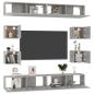 Preview: 8-tlg. TV-Schrank-Set Betongrau Holzwerkstoff