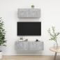 Preview: ARDEBO.de - 2-tlg. TV-Schrank-Set Betongrau Holzwerkstoff