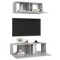 Preview: 2-tlg. TV-Schrank-Set Betongrau Holzwerkstoff