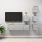 Preview: ARDEBO.de - 6-tlg. TV-Schrank-Set Betongrau Holzwerkstoff