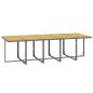 Preview: 11-tlg. Garten-Essgruppe mit Auflagen Poly Rattan Grau
