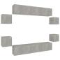 Preview: 8-tlg. TV-Schrank-Set Betongrau Holzwerkstoff
