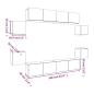 Preview: 8-tlg. TV-Schrank-Set Betongrau Holzwerkstoff