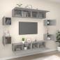 Preview: 8-tlg. TV-Schrank-Set Betongrau Holzwerkstoff