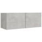 Preview: 8-tlg. TV-Schrank-Set Betongrau Holzwerkstoff