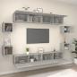 Preview: 8-tlg. TV-Schrank-Set Betongrau Holzwerkstoff