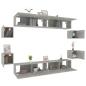 Preview: 8-tlg. TV-Schrank-Set Betongrau Holzwerkstoff