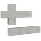 Preview: 7-tlg. TV-Schrank-Set Betongrau Holzwerkstoff