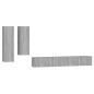 Preview: 4-tlg. TV-Schrank-Set Grau Sonoma Holzwerkstoff
