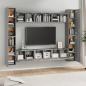 Preview: 10-tlg. TV-Schrank-Set Grau Sonoma Holzwerkstoff