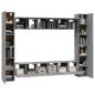 Preview: 10-tlg. TV-Schrank-Set Grau Sonoma Holzwerkstoff
