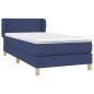 Preview: Boxspringbett mit Matratze Blau 90x200 cm Stoff