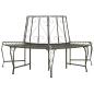 Preview: ARDEBO.de - Baumbank Halbrund 160 cm Stahl