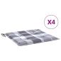 Preview: Gartenstuhl-Kissen 4 Stk. Grau Karomuster 50x50x3 cm